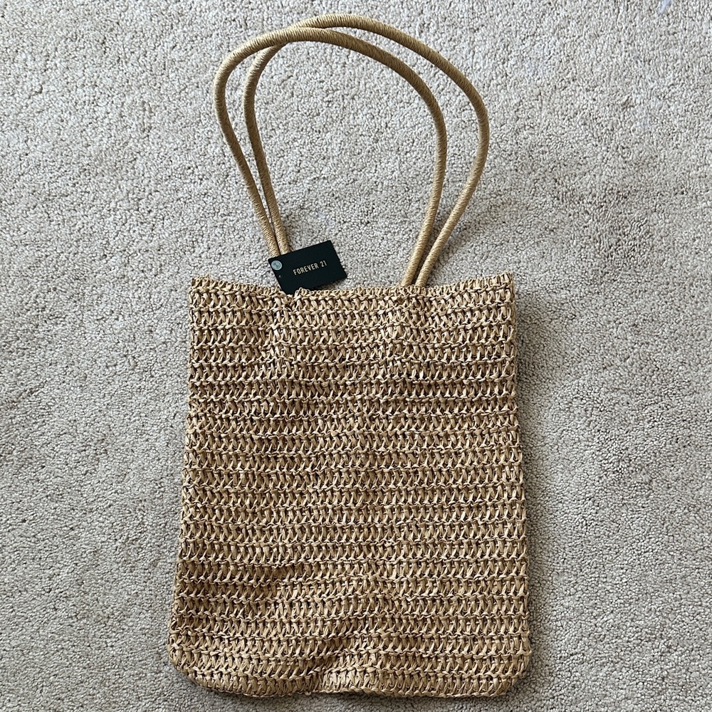 Forever 21 Natural Woven Tote